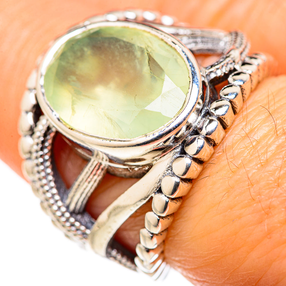 Prehnite Rings handcrafted by Anasilvercos - RING127950