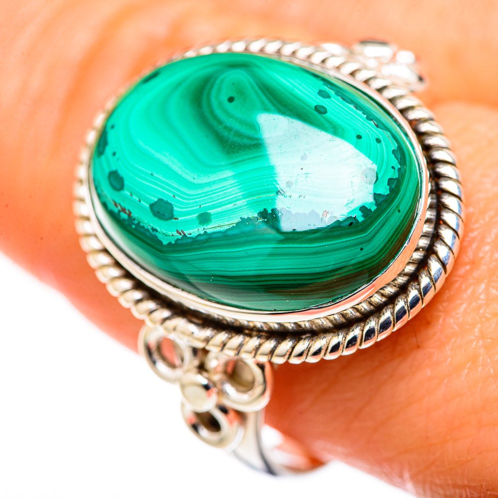 Malachite Rings handcrafted by Anasilvercos - RING127953