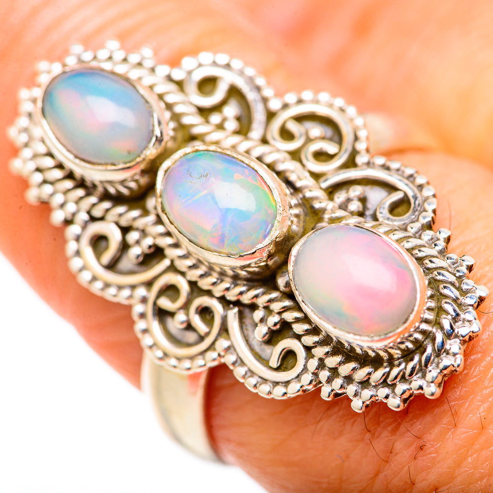 Ethiopian Opal Rings handcrafted by Anasilvercos - RING127961