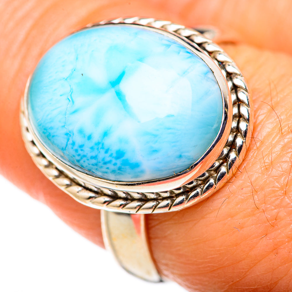 Larimar Rings handcrafted by Anasilvercos - RING127962