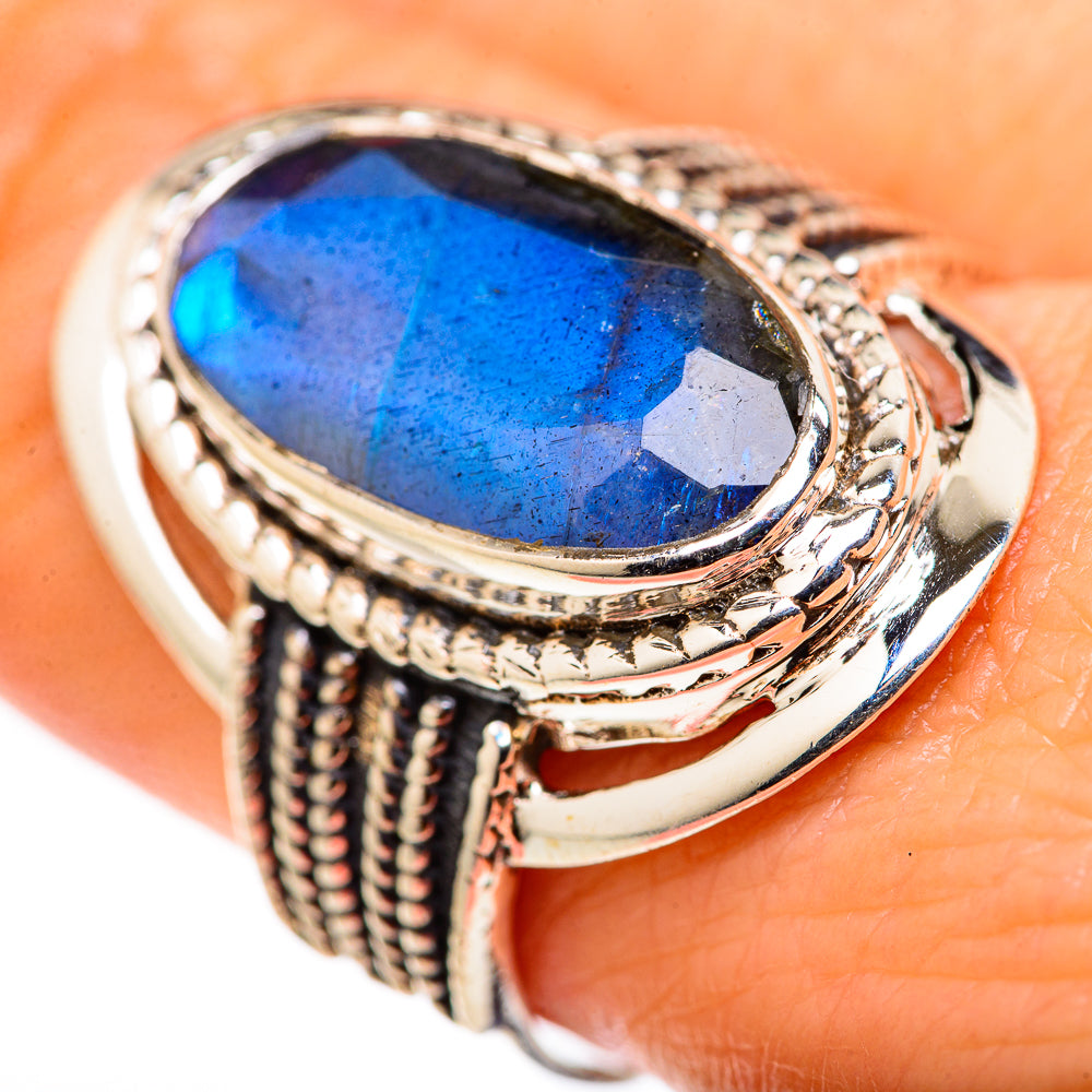 Labradorite Rings handcrafted by Anasilvercos - RING127969