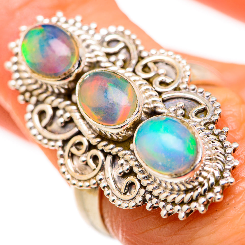 Ethiopian Opal Rings handcrafted by Anasilvercos - RING127978