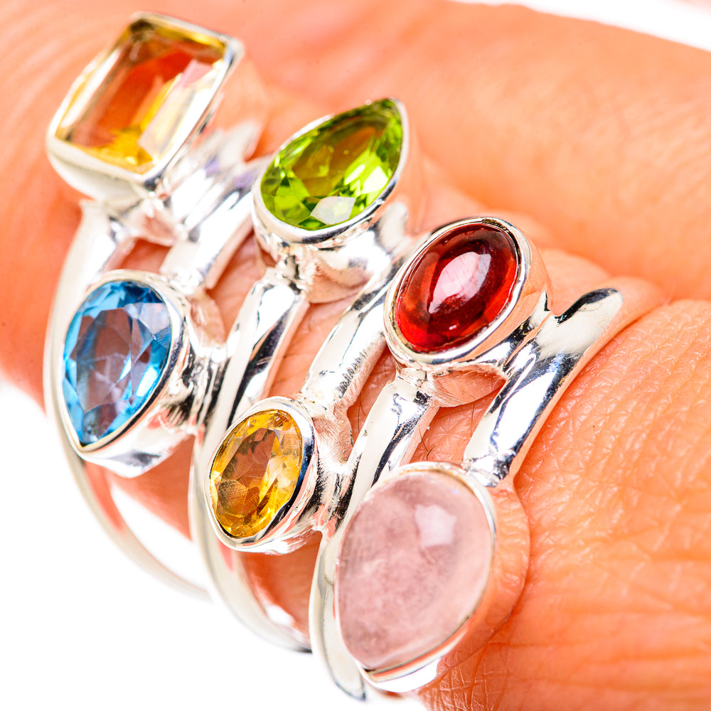 Rainbow Moonstone Rings handcrafted by Anasilvercos - RING127997