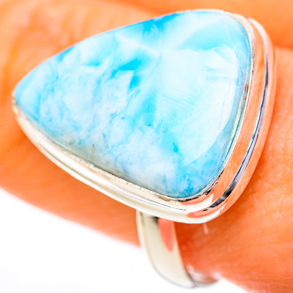 Larimar Rings handcrafted by Anasilvercos - RING128009
