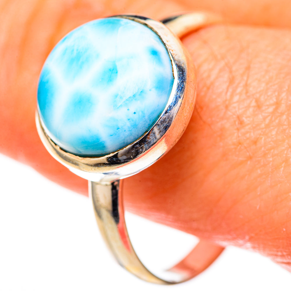Larimar Rings handcrafted by Anasilvercos - RING128014