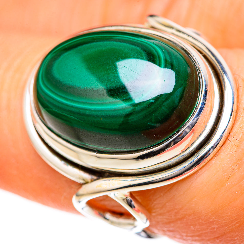Malachite Rings handcrafted by Anasilvercos - RING128015