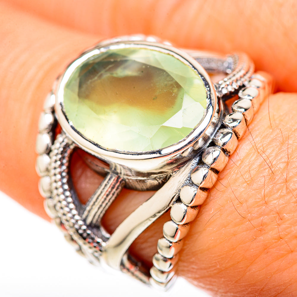 Prehnite Rings handcrafted by Anasilvercos - RING128018