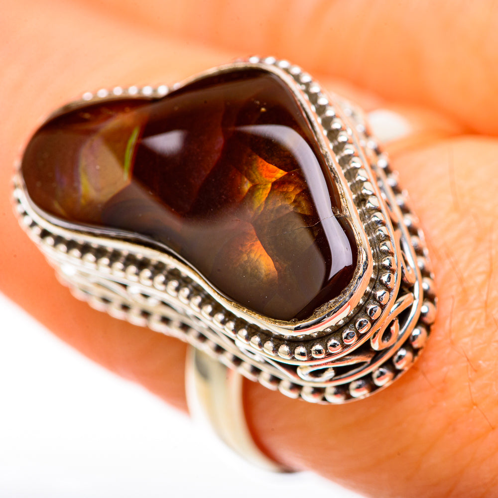 Mexican Fire Agate Rings handcrafted by Anasilvercos - RING128021