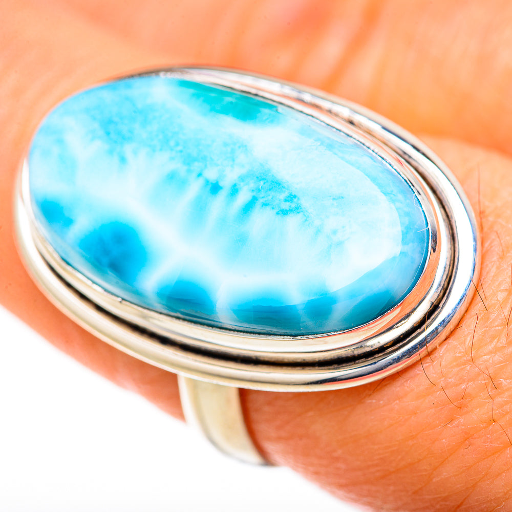 Larimar Rings handcrafted by Anasilvercos - RING128040