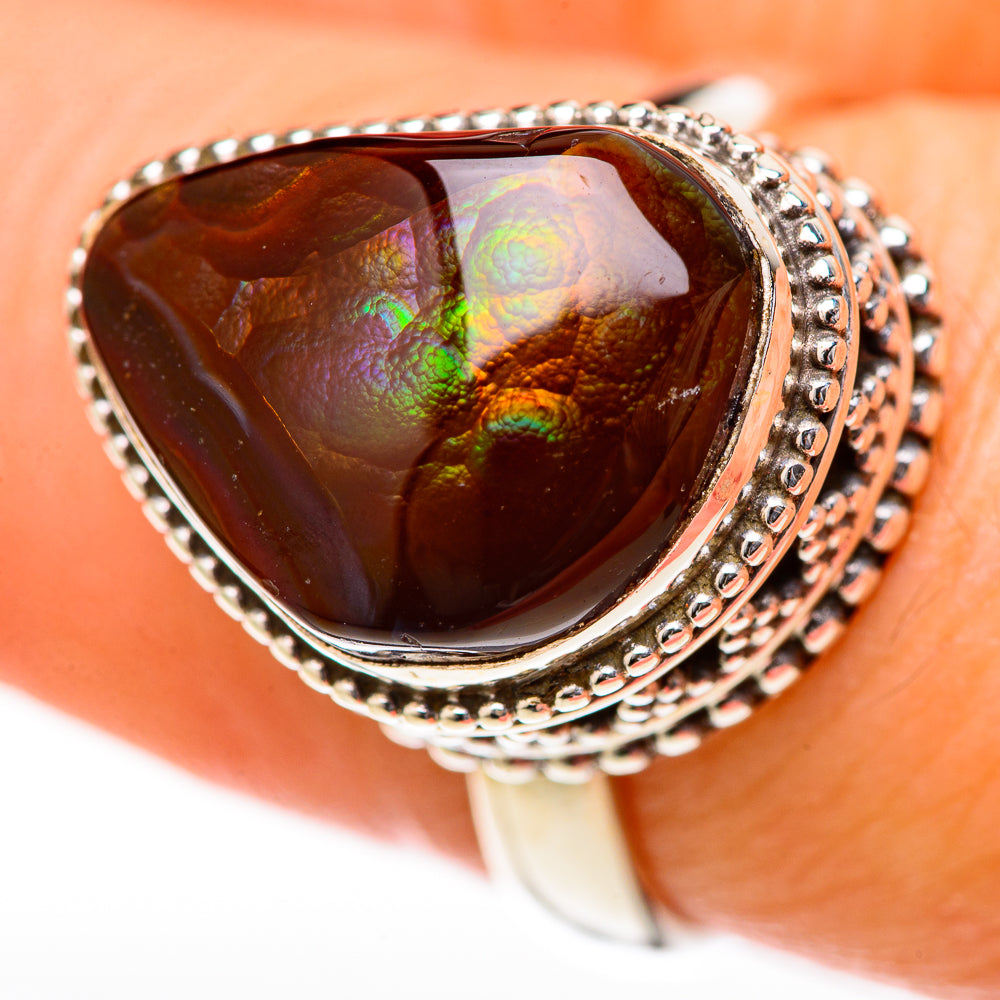 Mexican Fire Agate Rings handcrafted by Anasilvercos - RING128050