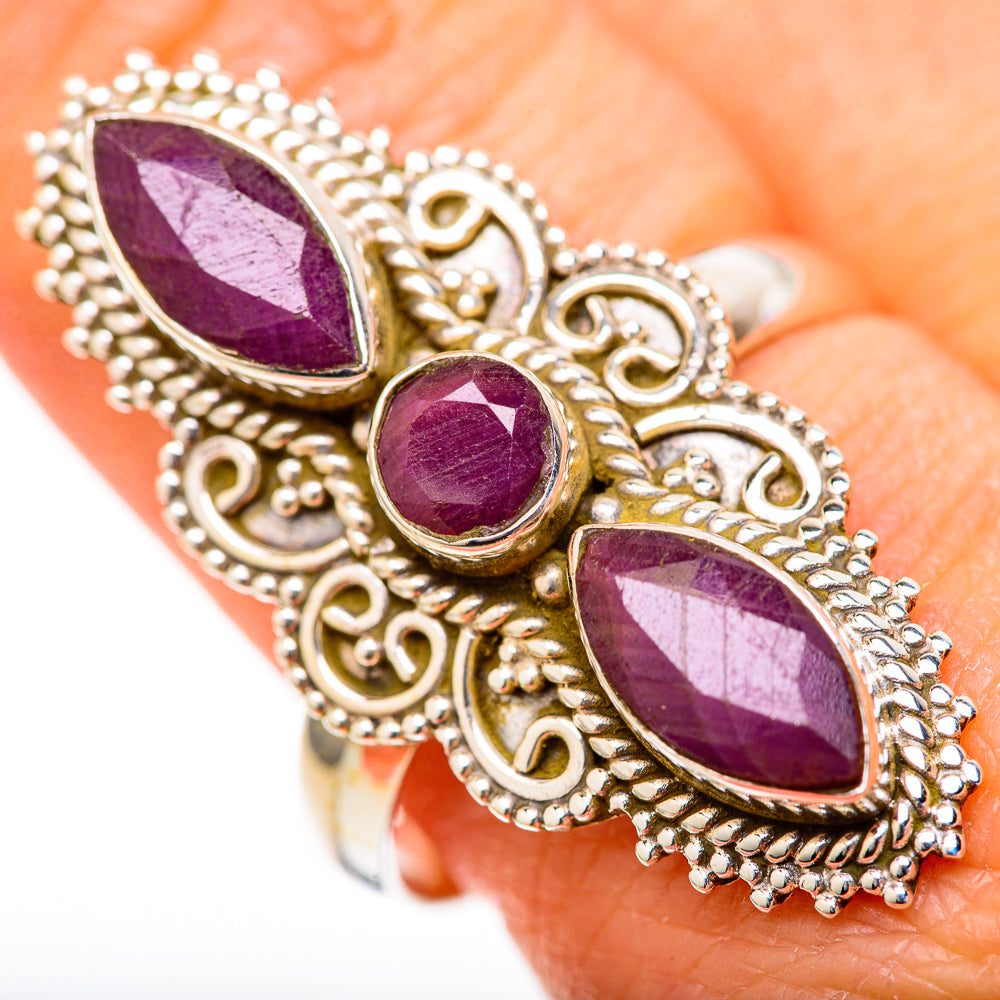 Red Sillimanite Rings handcrafted by Anasilvercos - RING128052