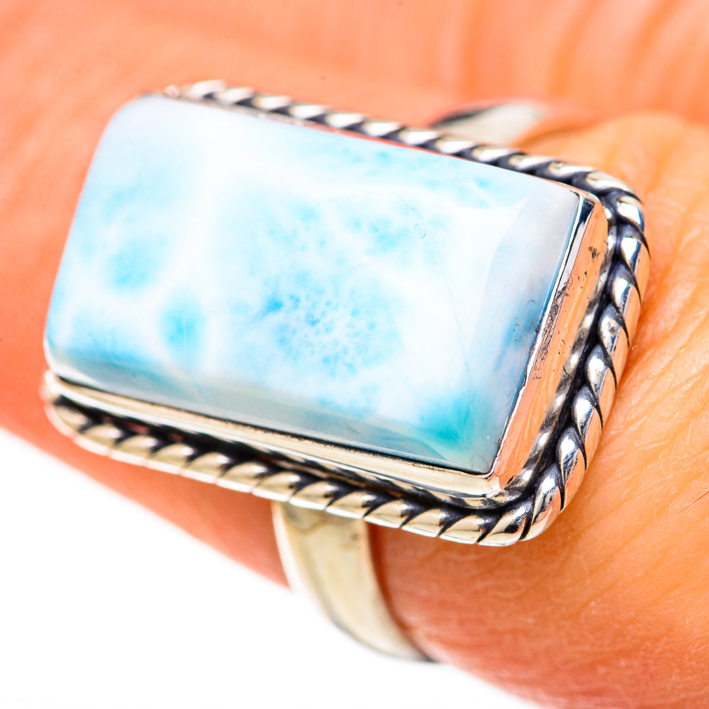 Larimar Rings handcrafted by Anasilvercos - RING128069