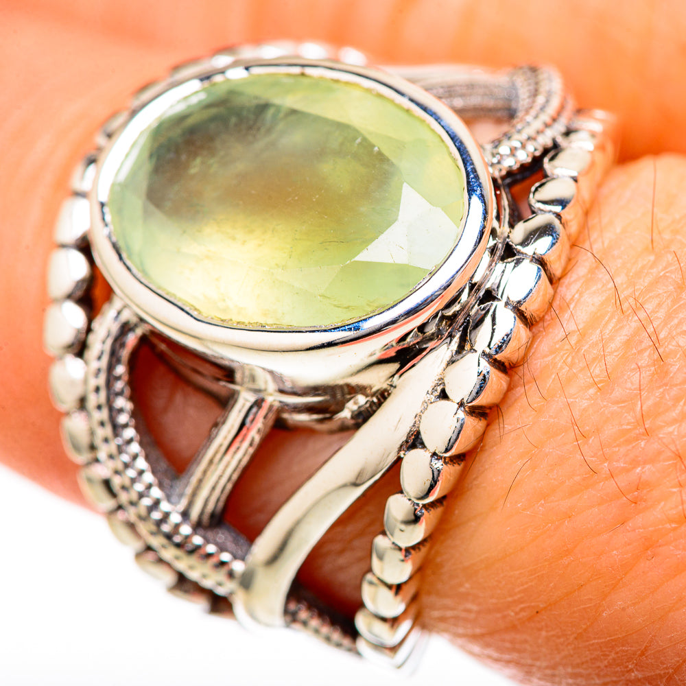 Prehnite Rings handcrafted by Anasilvercos - RING128078