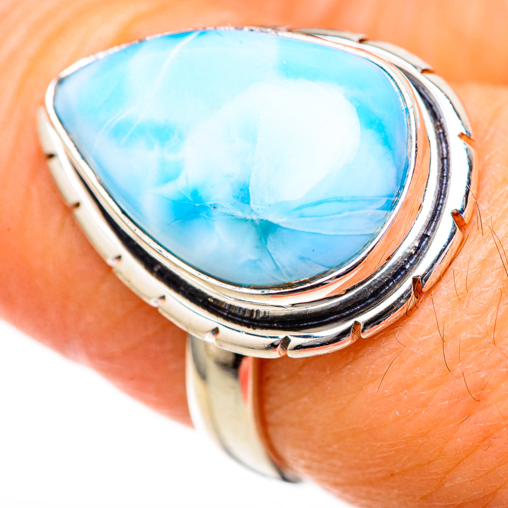 Larimar Rings handcrafted by Anasilvercos - RING128094