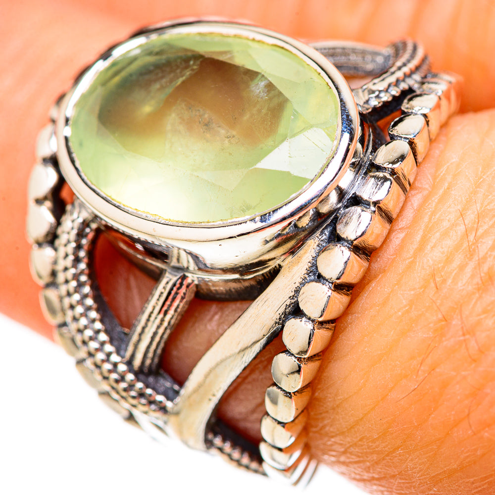 Prehnite Rings handcrafted by Anasilvercos - RING128100