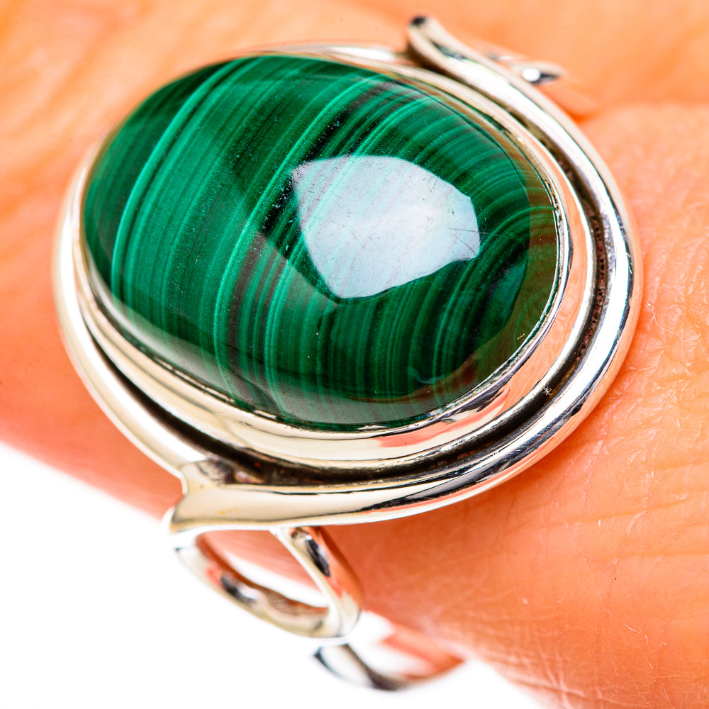 Malachite Rings handcrafted by Anasilvercos - RING128102