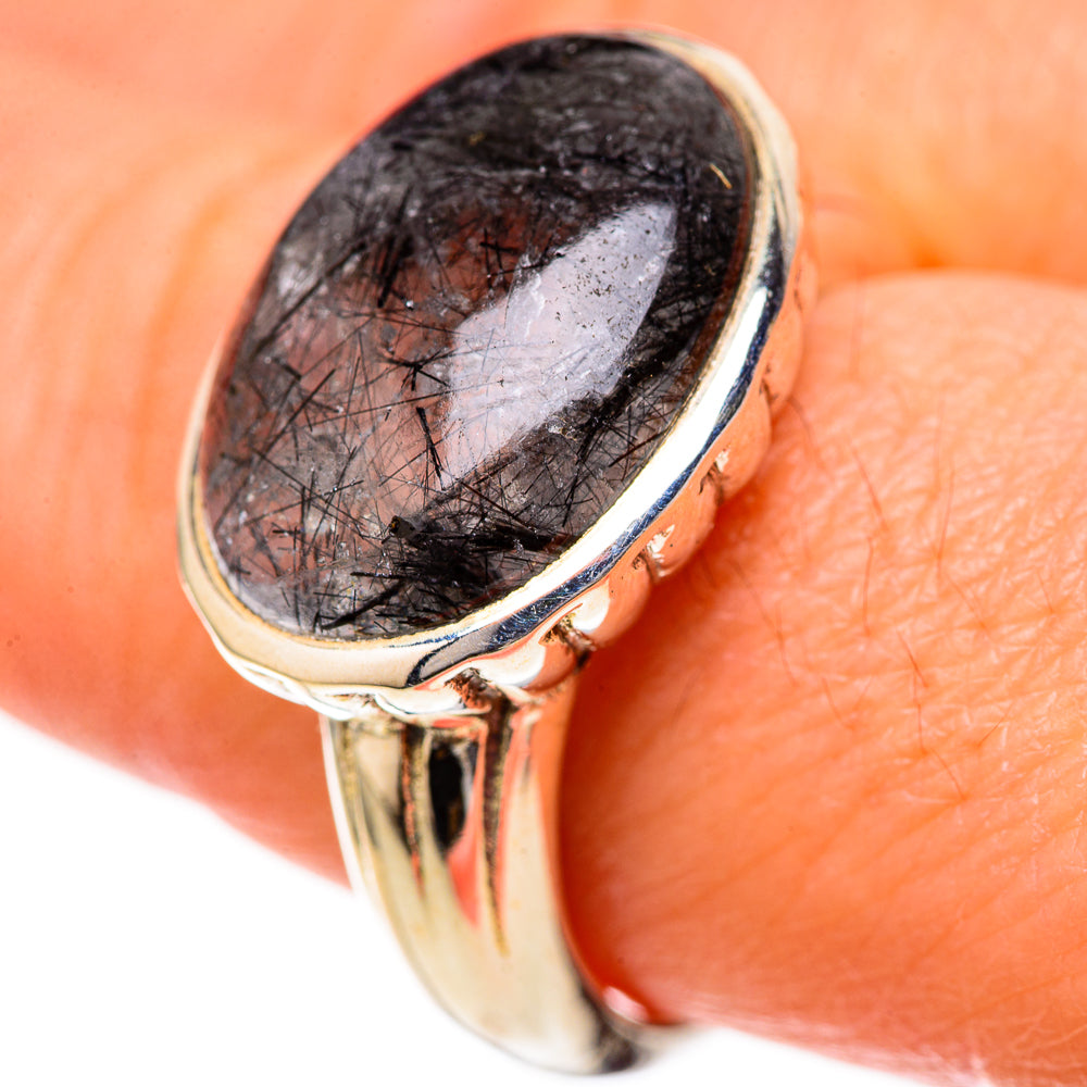 Tourmalinated Quartz Rings handcrafted by Anasilvercos - RING128110