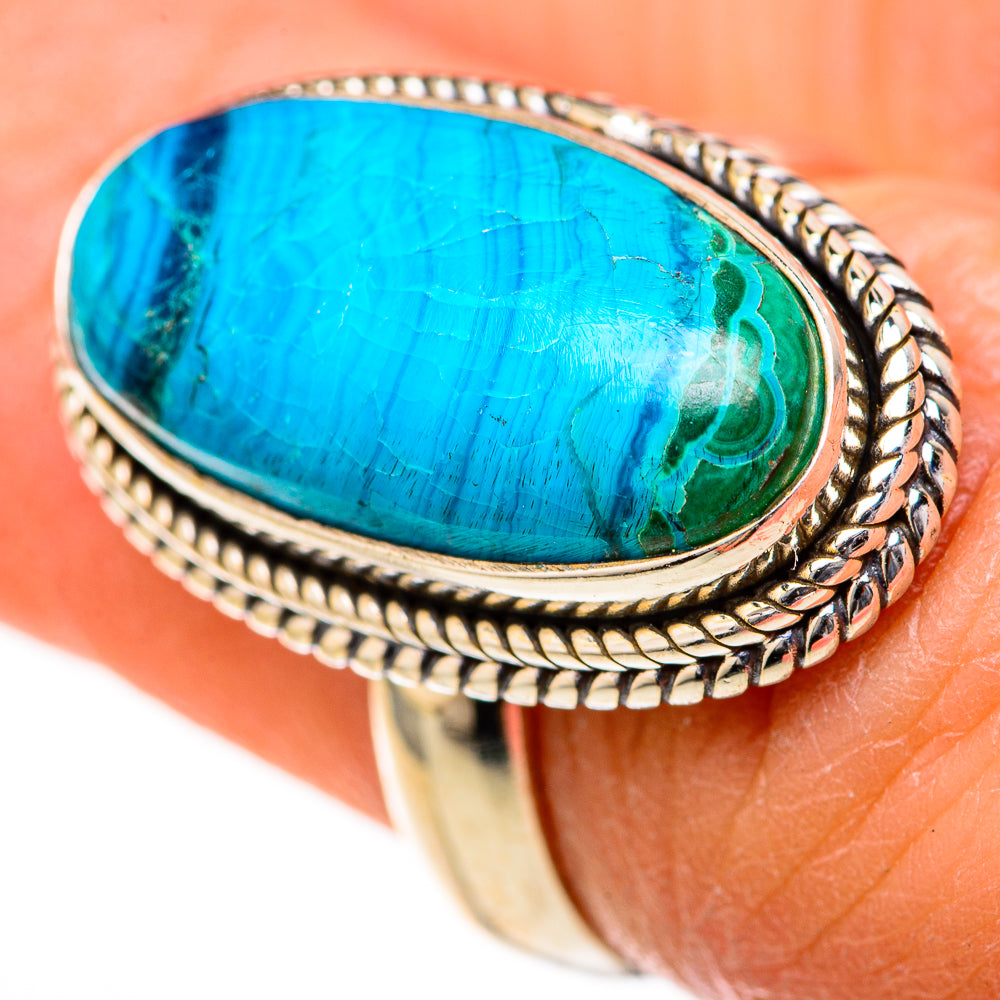 Chrysocolla Rings handcrafted by Anasilvercos - RING128119