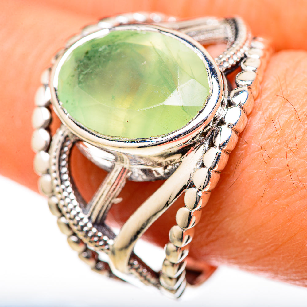 Prehnite Rings handcrafted by Anasilvercos - RING128127