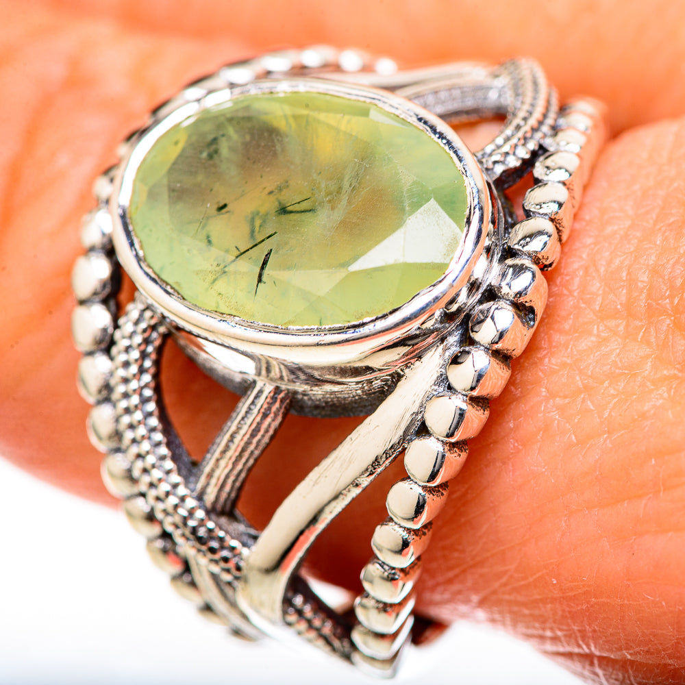Prehnite Rings handcrafted by Anasilvercos - RING128152
