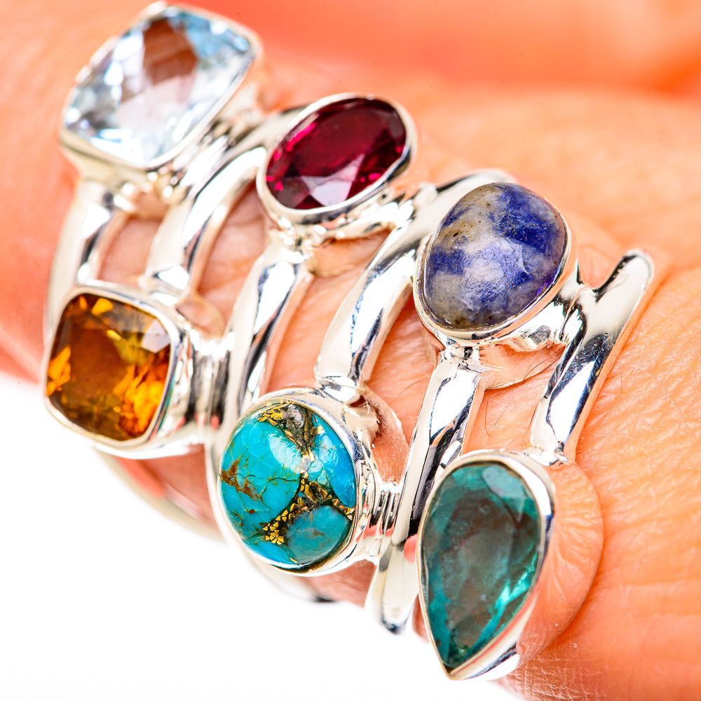 Blue Topaz Rings handcrafted by Anasilvercos - RING128185