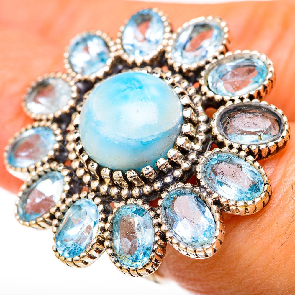 Larimar Rings handcrafted by Anasilvercos - RING128188