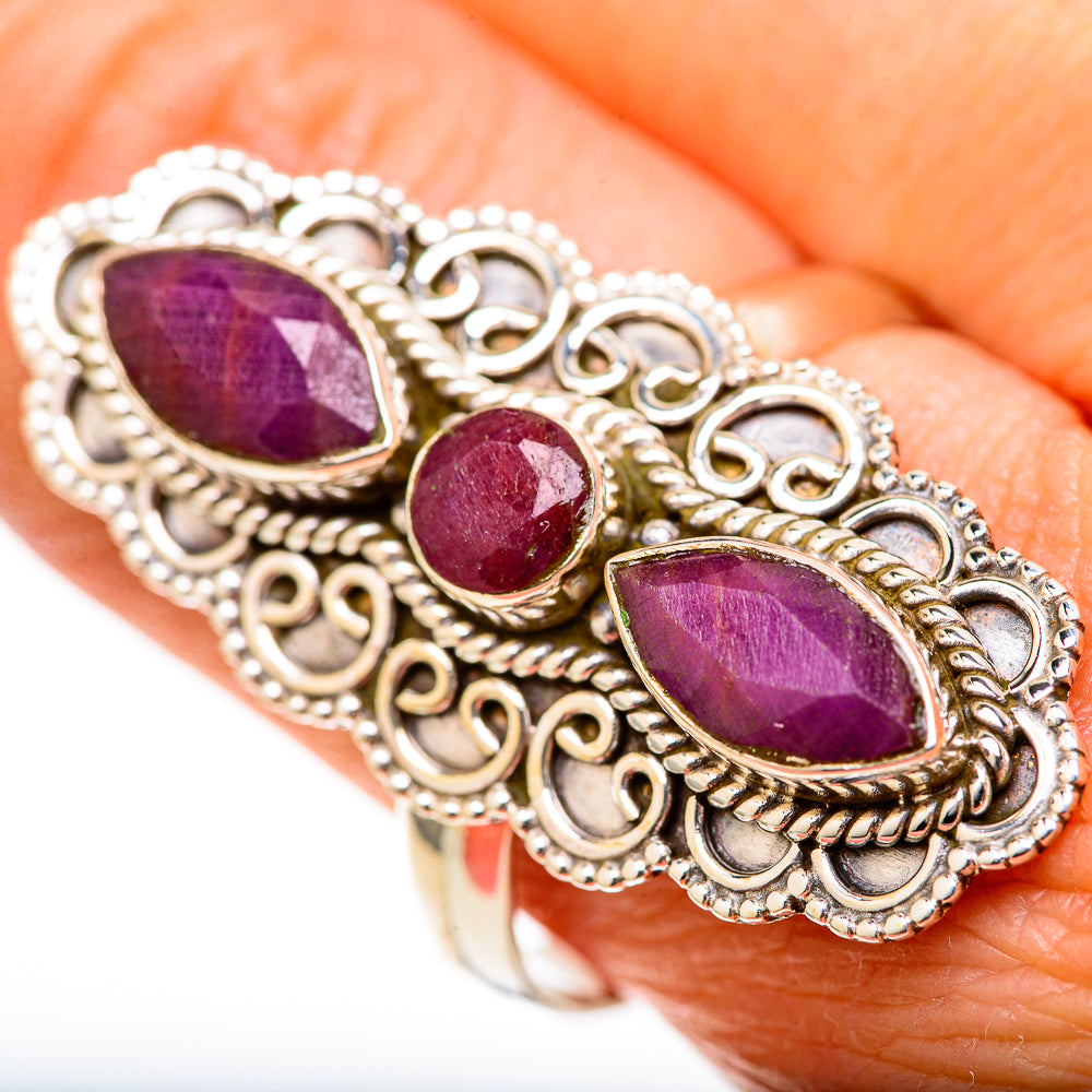 Red Sillimanite Rings handcrafted by Anasilvercos - RING128198