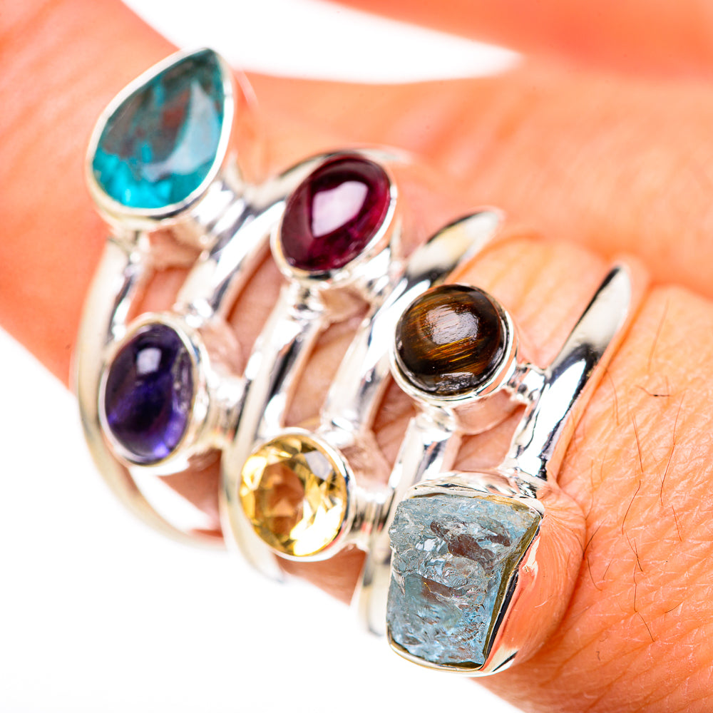 Aquamarine Rings handcrafted by Anasilvercos - RING128204