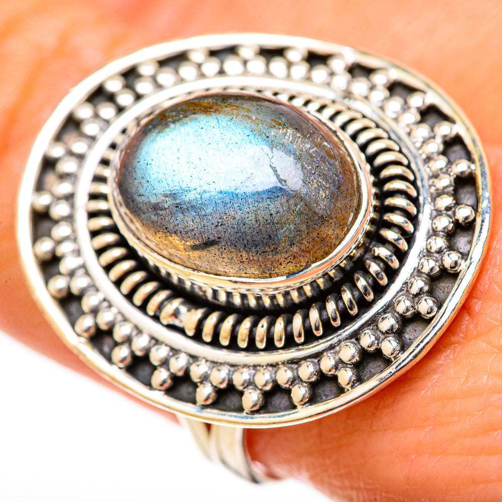 Labradorite Rings handcrafted by Anasilvercos - RING128212