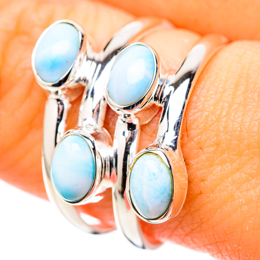 Larimar Rings handcrafted by Anasilvercos - RING128217