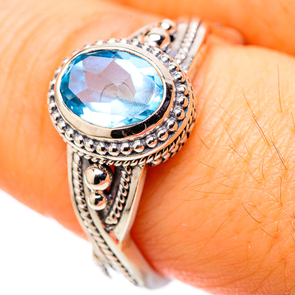 Blue Topaz Rings handcrafted by Anasilvercos - RING128218