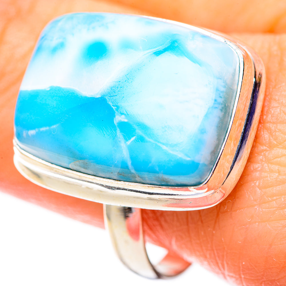 Larimar Rings handcrafted by Anasilvercos - RING128219