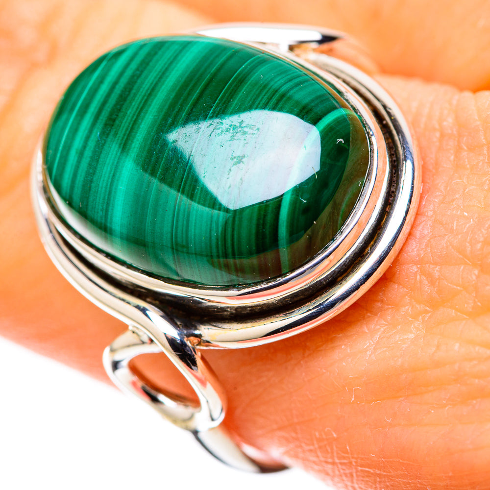 Malachite Rings handcrafted by Anasilvercos - RING128223