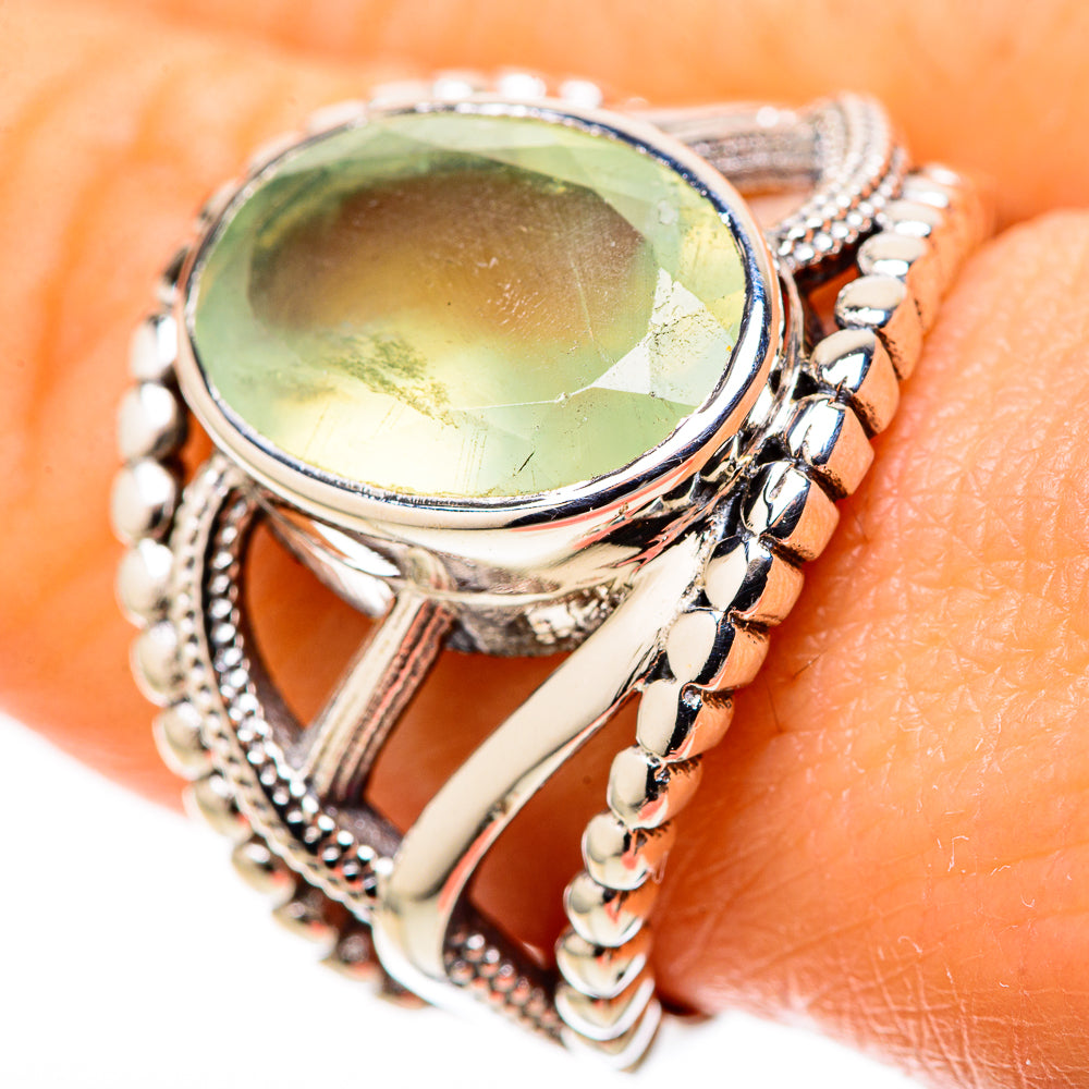 Prehnite Rings handcrafted by Anasilvercos - RING128225