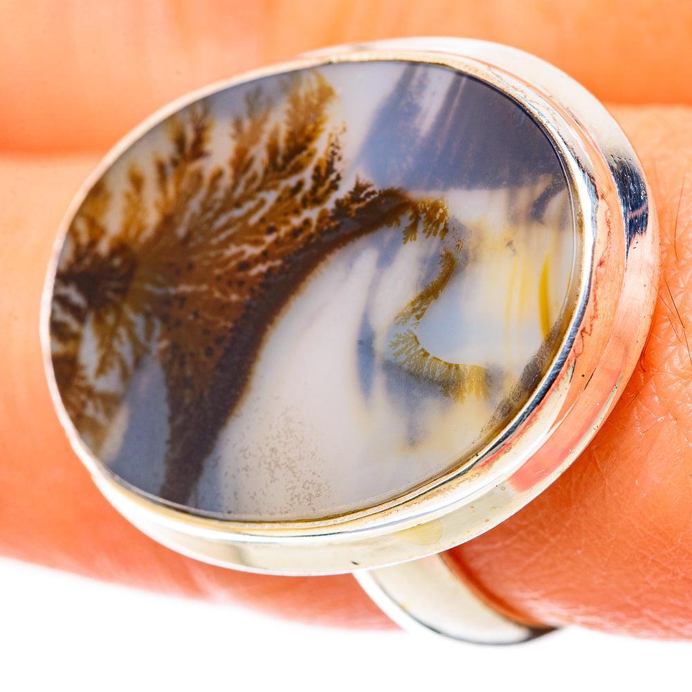 Scenic Dendritic Agate Rings handcrafted by Anasilvercos - RING128228