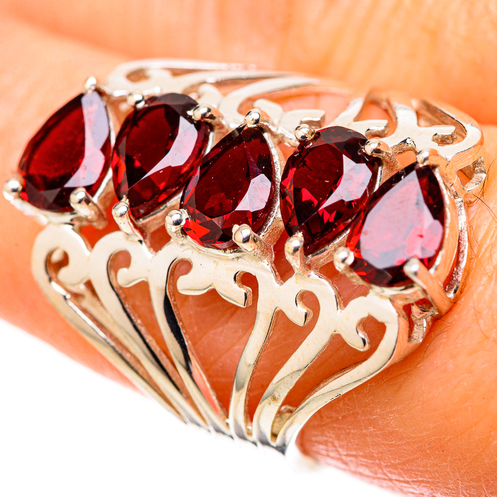 Garnet Rings handcrafted by Anasilvercos - RING128234