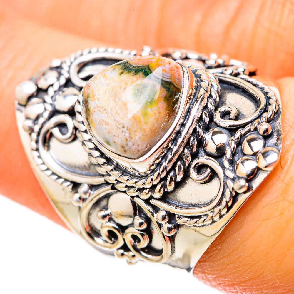Ocean Jasper Rings handcrafted by Anasilvercos - RING128241