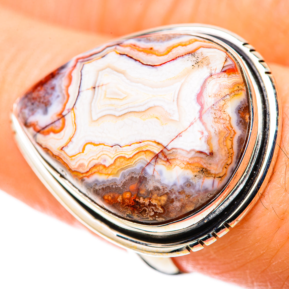 Crazy Lace Agate Rings handcrafted by Anasilvercos - RING128260