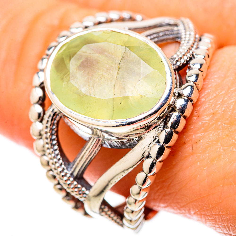 Prehnite Rings handcrafted by Anasilvercos - RING128285