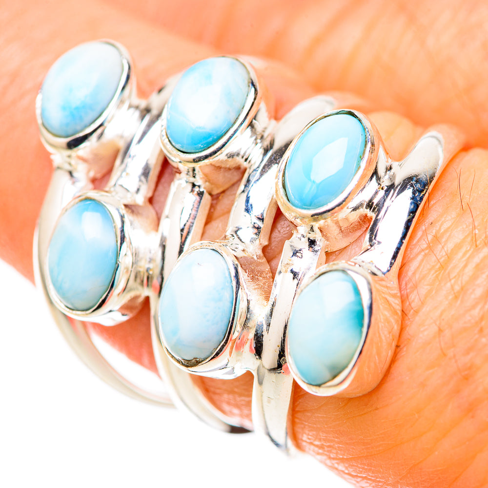 Larimar Rings handcrafted by Anasilvercos - RING128310