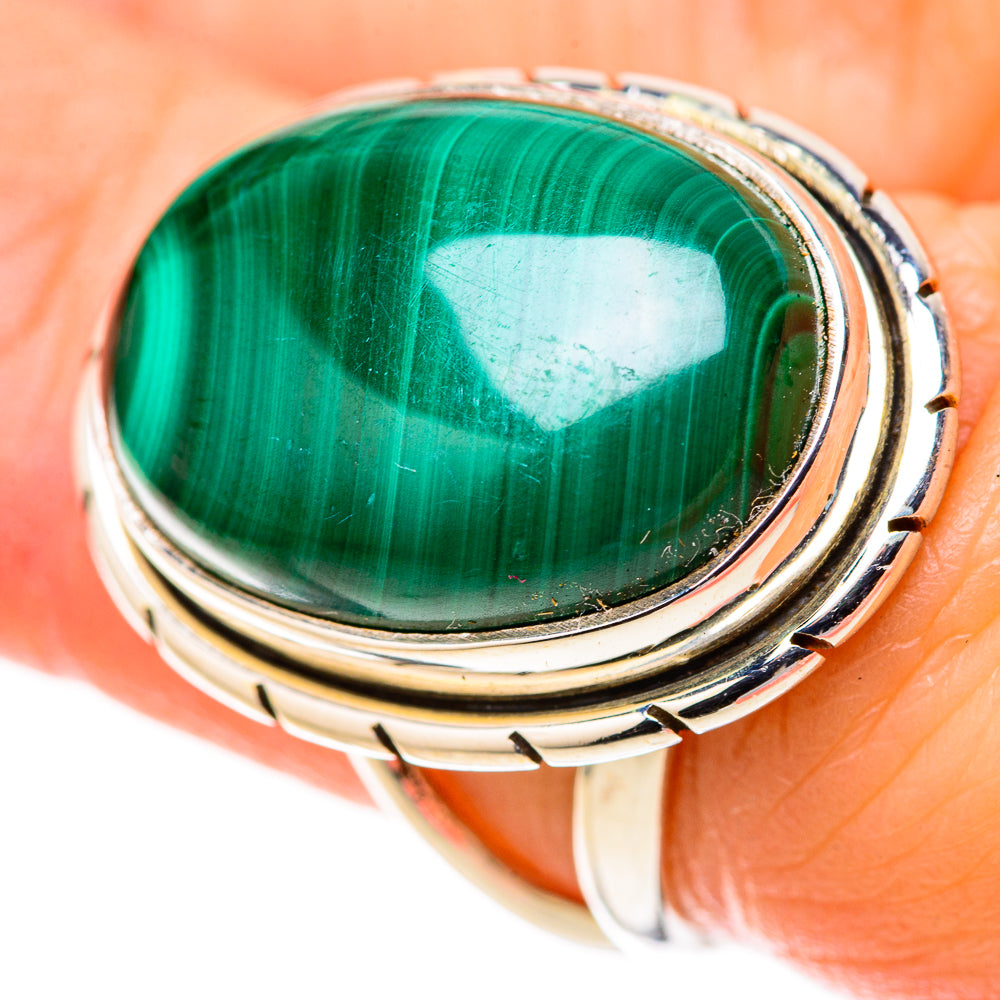 Malachite Rings handcrafted by Anasilvercos - RING128312