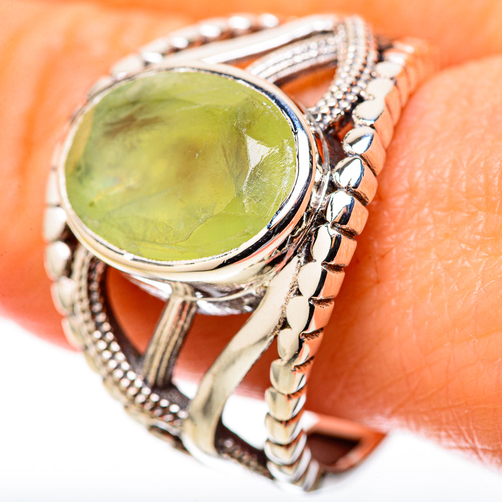 Prehnite Rings handcrafted by Anasilvercos - RING128315