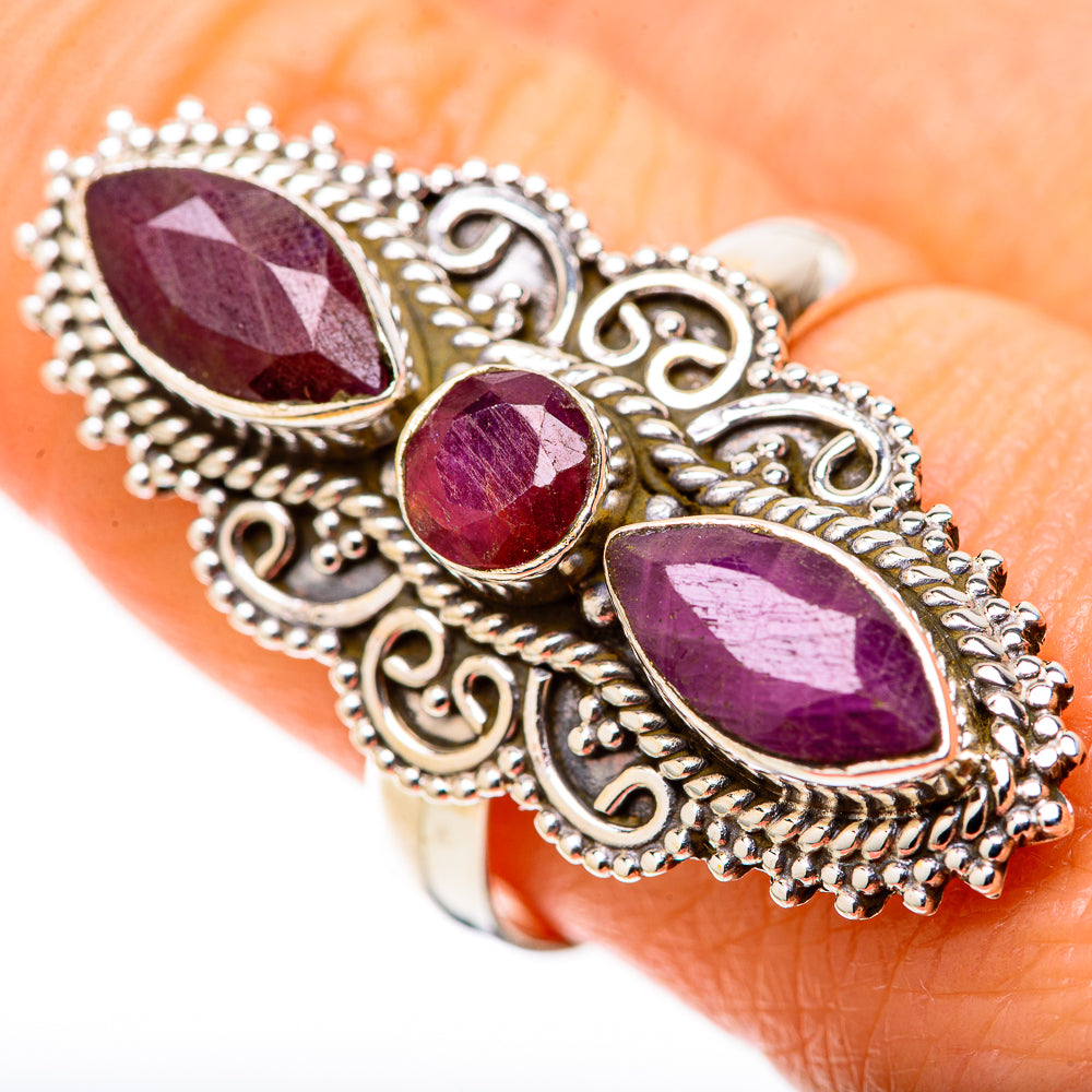 Red Sillimanite Rings handcrafted by Anasilvercos - RING128319