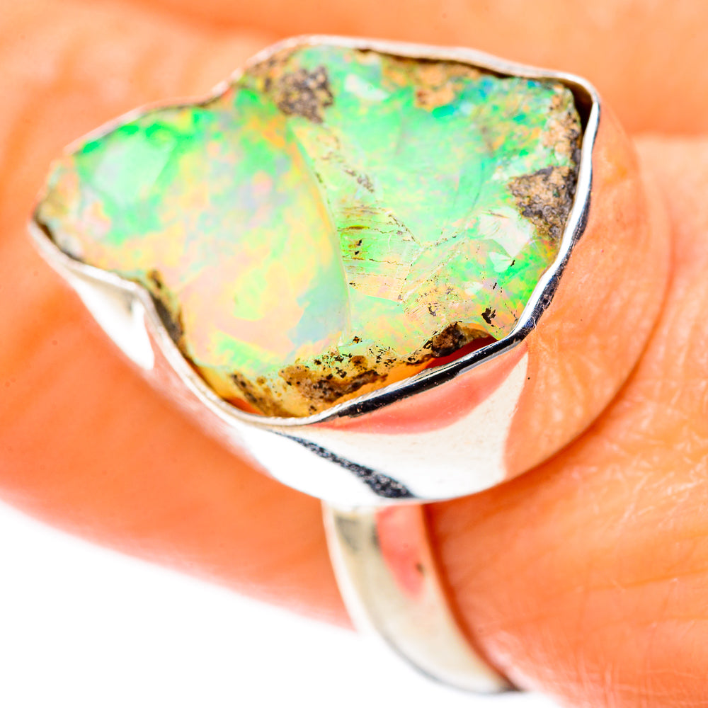 Ethiopian Opal Rings handcrafted by Anasilvercos - RING128330