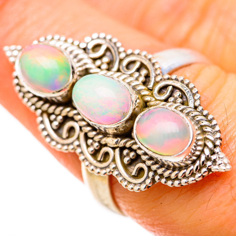 Ethiopian Opal Rings handcrafted by Anasilvercos - RING128332