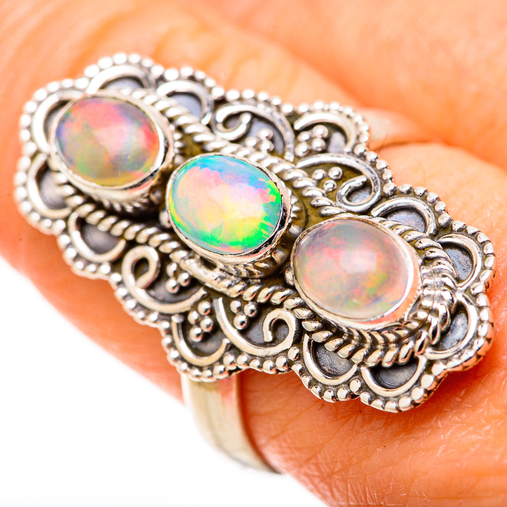 Ethiopian Opal Rings handcrafted by Anasilvercos - RING128333