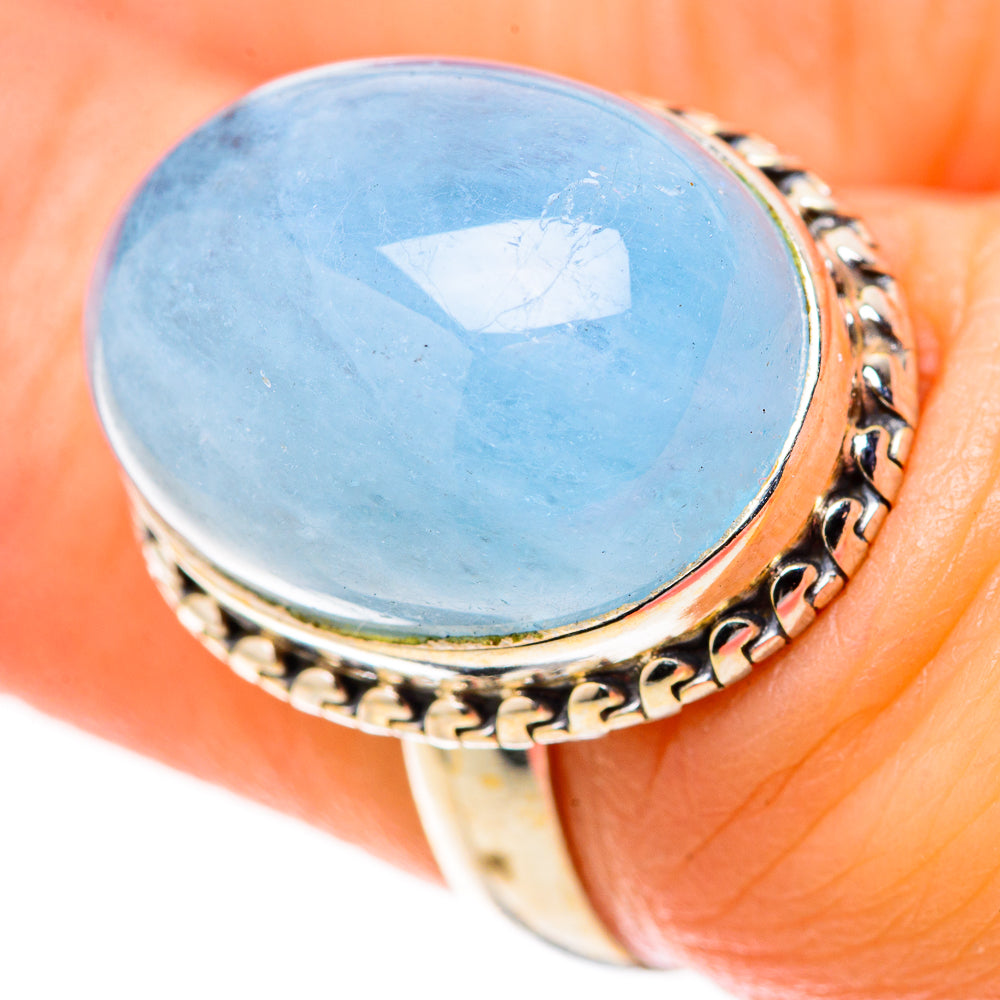 Aquamarine Rings handcrafted by Anasilvercos - RING128336