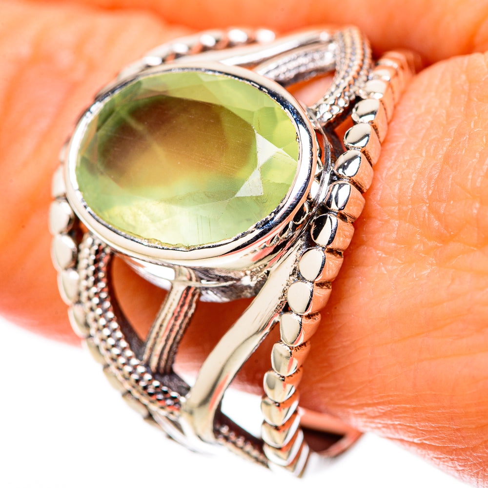 Prehnite Rings handcrafted by Anasilvercos - RING128344