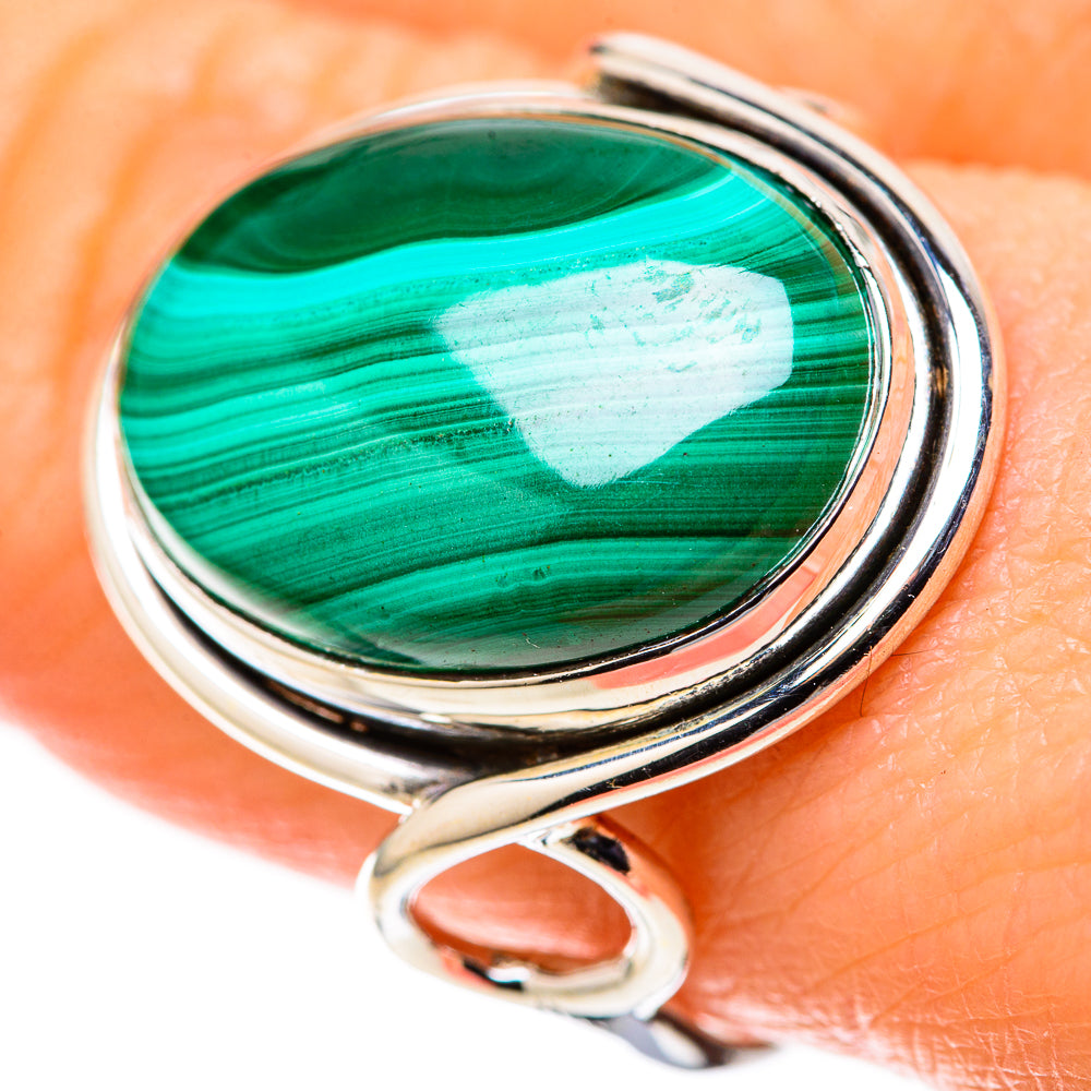 Malachite Rings handcrafted by Anasilvercos - RING128365