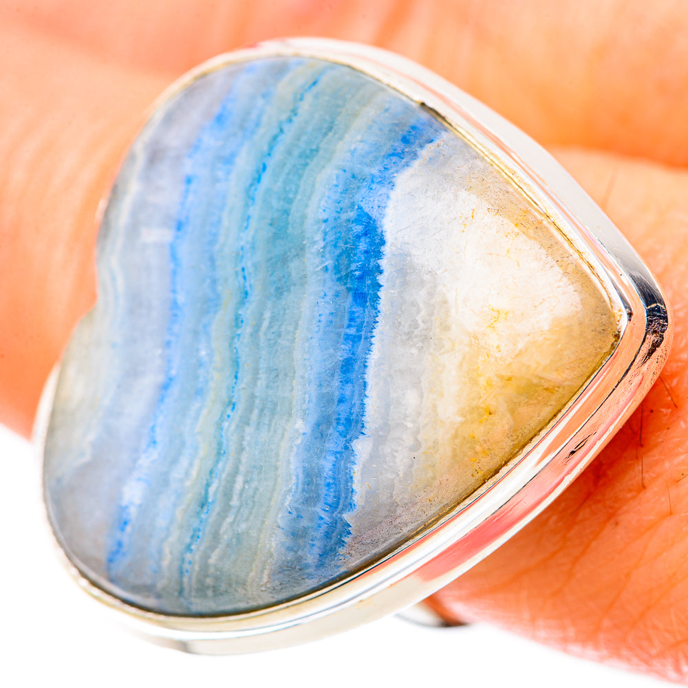 Blue Scheelite Rings handcrafted by Anasilvercos - RING128384